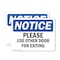 Signmission Exit Sign, Plastic, 14 in W, 10 in H, Please Use Other Door For Exiting OS-2PACK-NS-P-1014-L-17623 - alternate 1
